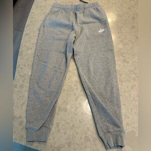 Nike Gray Tapered Sweatpants with Cuffed Ankles